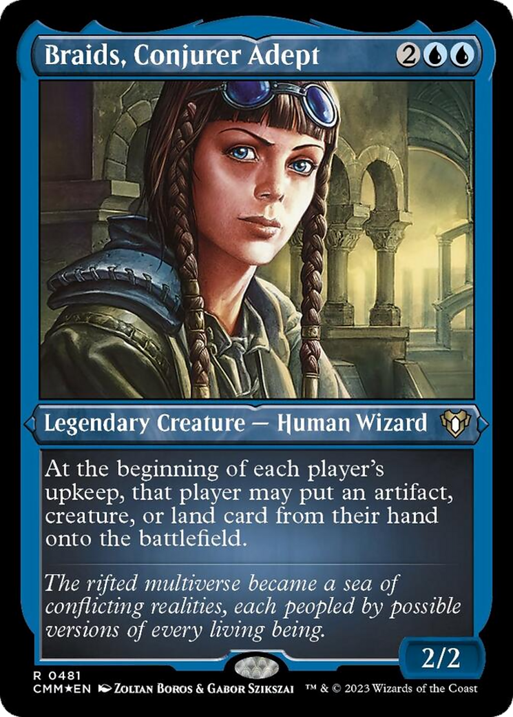 Braids, Conjurer Adept (481) Etched Foil - Commander Masters