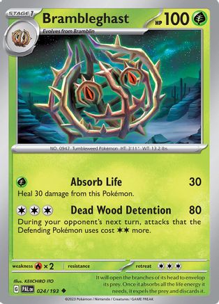 Brambleghast (24) Reverse Holofoil - Paldea Evolved
