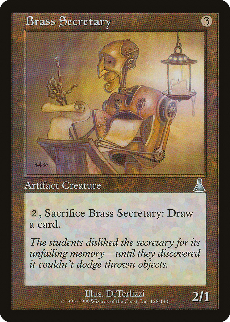 Brass Secretary (128) Foil - Urza's Destiny