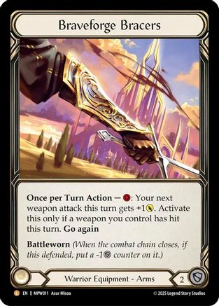Braveforge Bracers (MPW011) Rainbow Foil - Mastery Pack Warrior