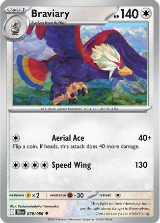 Braviary (78) Reverse Holofoil - Black Bolt