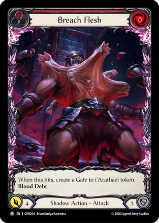 Breach Flesh (Micro Text) (GEM204) Rainbow Foil - GEM Pack