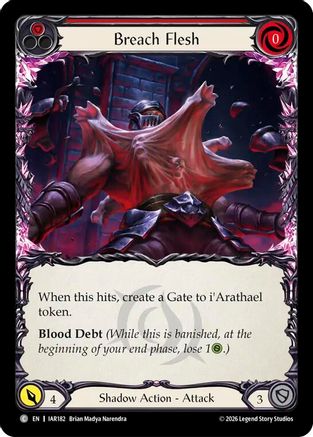 Breach Flesh (Red) (IAR182) Rainbow Foil - Usurp the Shadow Throne