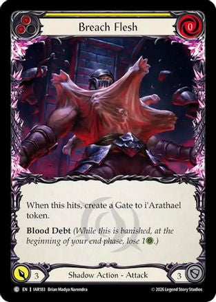 Breach Flesh (Yellow) (IAR183) Rainbow Foil - Usurp the Shadow Throne