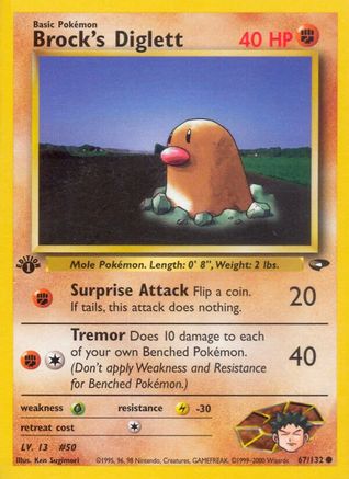 Brock's Diglett (67) (1st Edition) - Gym Challenge