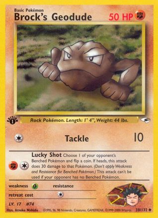 Brock's Geodude (38) (1st Edition) - Gym Heroes