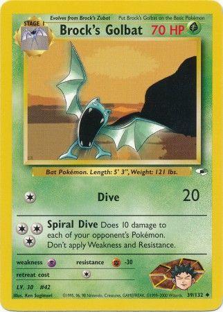Brock's Golbat (39) (Unlimited) - Gym Heroes