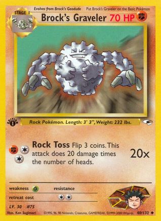 Brock's Graveler (40) (1st Edition) - Gym Heroes