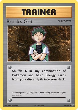 Brock's Grit (74) Reverse Holofoil - Evolutions