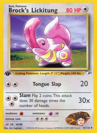 Brock's Lickitung (41) (1st Edition) - Gym Heroes