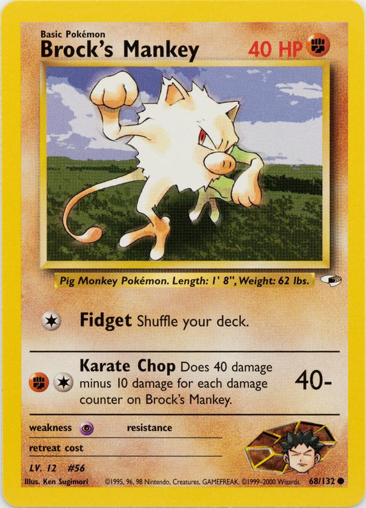 Brock's Mankey (68) (Unlimited) - Gym Heroes