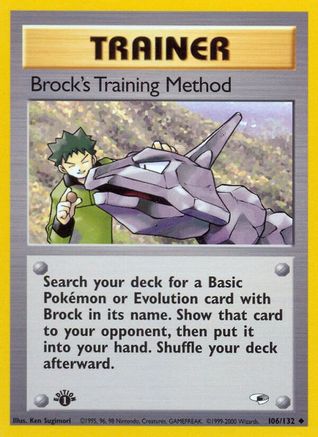 Brock's Training Method (106) (1st Edition) - Gym Heroes