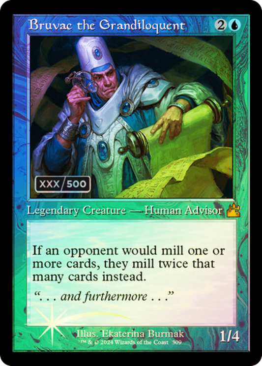 Bruvac the Grandiloquent (Retro) (Serial Numbered) (309) Foil - Ravnica Remastered