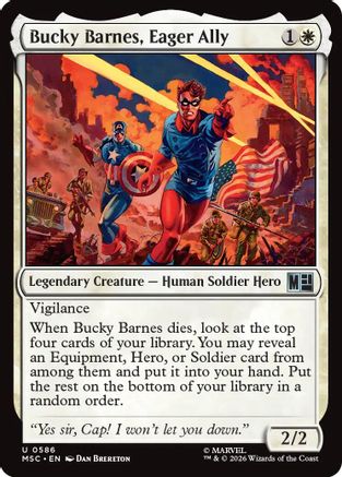 Bucky Barnes, Eager Ally (586) Foil - Commander: Marvel Super Heroes