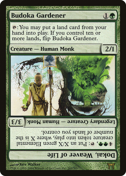 Budoka Gardener // Dokai, Weaver of Life (202) Foil - Champions of Kamigawa