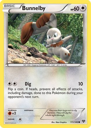 Bunnelby (111) Reverse Holofoil - XY Base Set