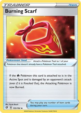 Burning Scarf (155) Reverse Holofoil - Rebel Clash