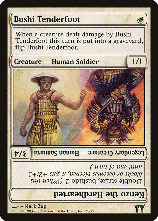 Bushi Tenderfoot // Kenzo the Hardhearted (002) Foil - Champions of Kamigawa