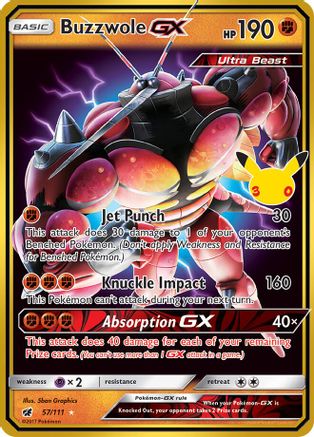 Buzzwole GX (Classic Collection) (57) Holofoil - 30th Celebration