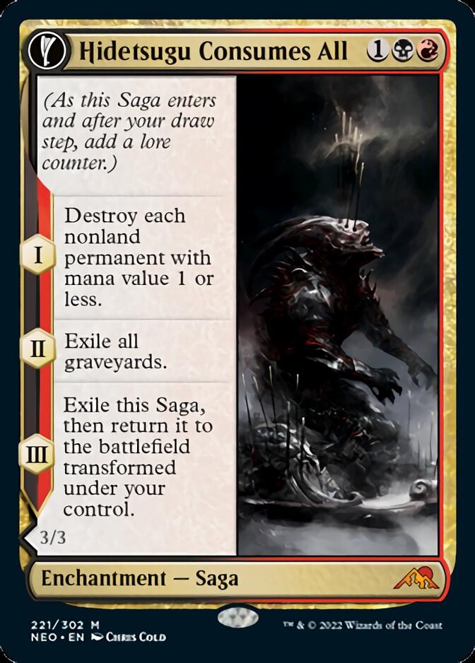 Hidetsugu Consumes All // Vessel of the All-Consuming [Kamigawa: Neon Dynasty] Foil