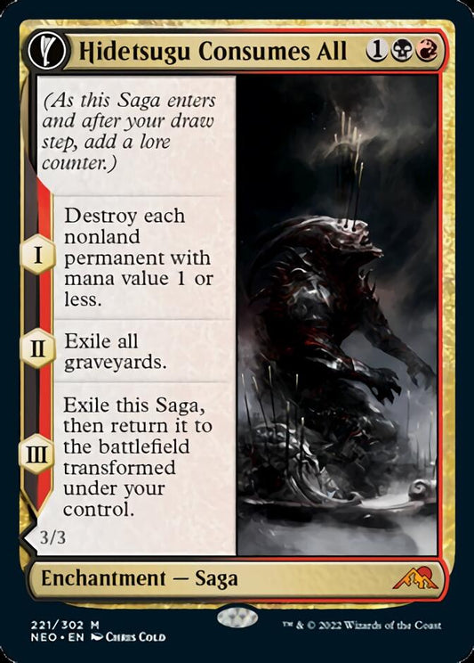 Hidetsugu Consumes All // Vessel of the All-Consuming [Kamigawa: Neon Dynasty] Foil