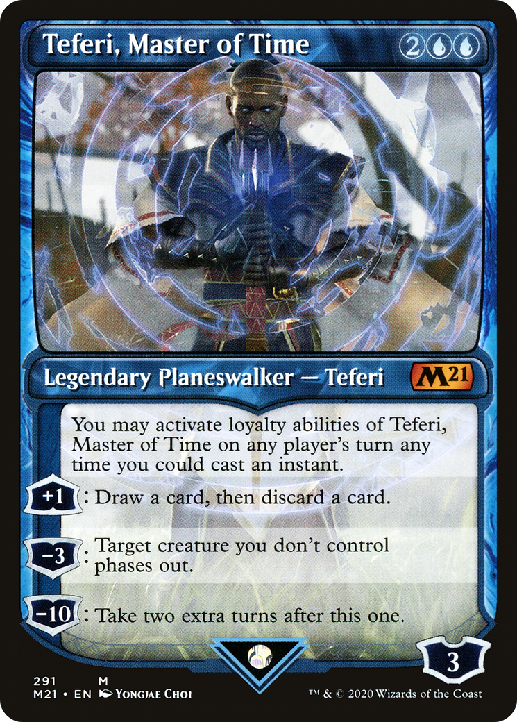 Teferi, Master of Time (Showcase) (291) [Core Set 2021] Foil