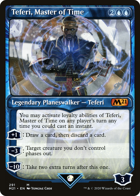 Teferi, Master of Time (Showcase) (291) [Core Set 2021] Foil