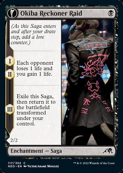 Okiba Reckoner Raid // Nezumi Road Captain [Kamigawa: Neon Dynasty] Foil
