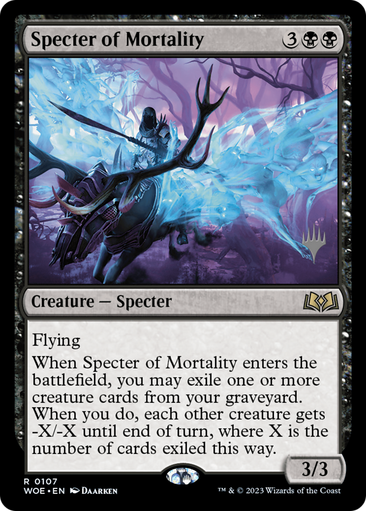 Specter of Mortality (Promo Pack) [Wilds of Eldraine Promos] Foil