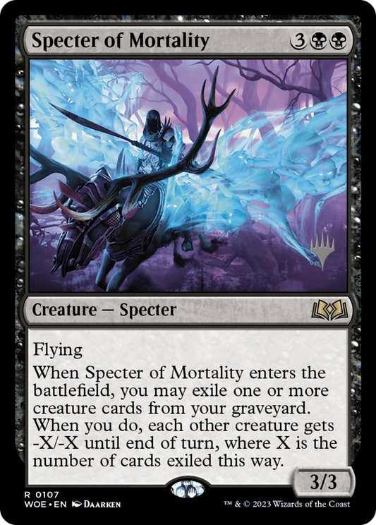 Specter of Mortality (Promo Pack) [Wilds of Eldraine Promos] Foil
