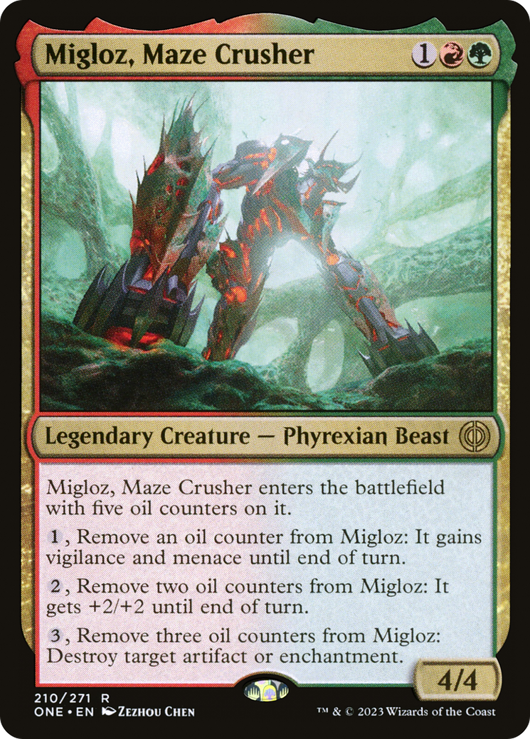 Migloz, Maze Crusher [Phyrexia: All Will Be One] Foil