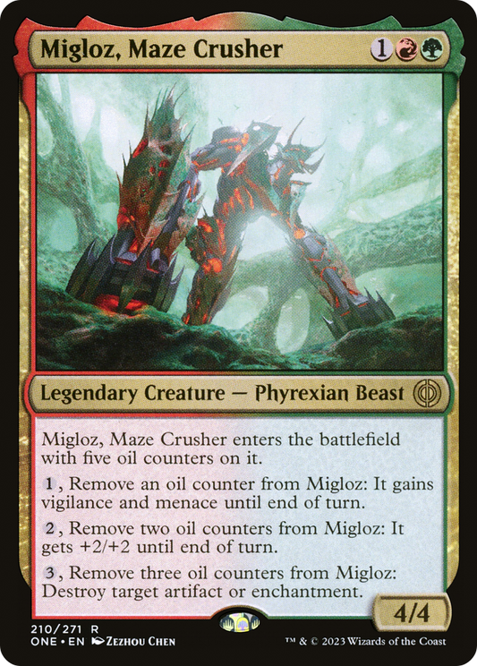 Migloz, Maze Crusher [Phyrexia: All Will Be One] Foil