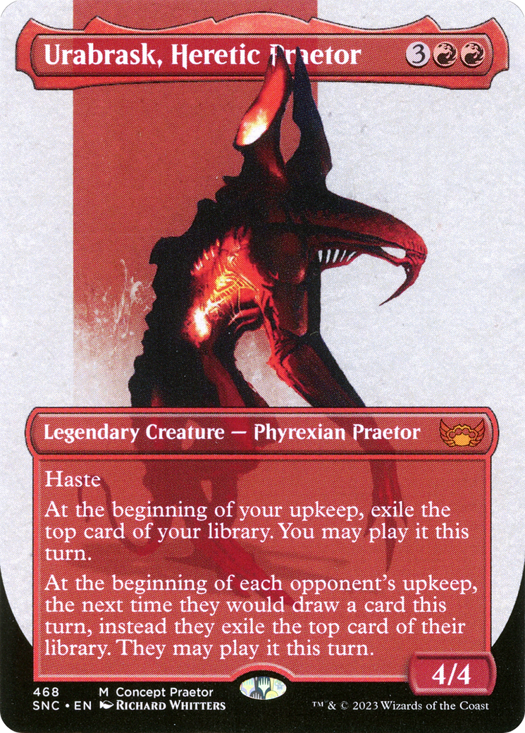 Urabrask, Heretic Praetor (Borderless Concept Praetors) [Phyrexia: All Will Be One] Foil