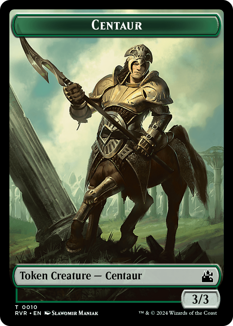 Elf Knight // Centaur Double-Sided Token [Ravnica Remastered Tokens] | Silver Goblin