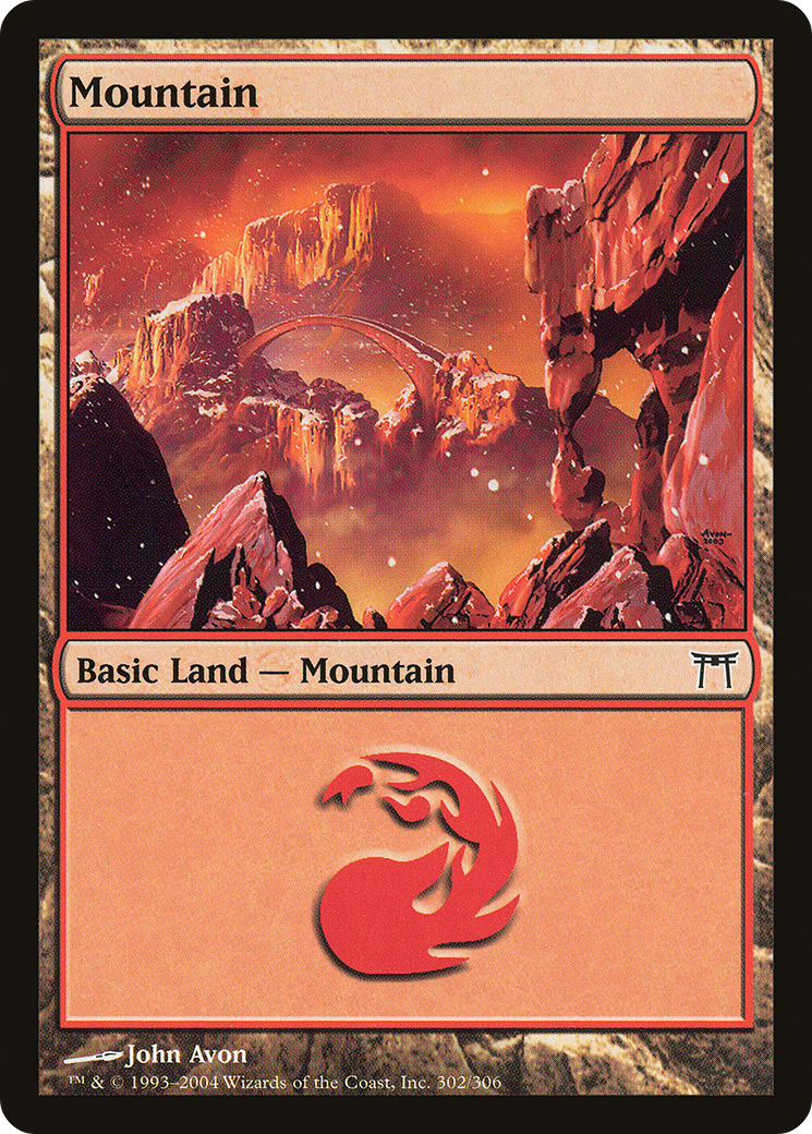 Mountain (302) [Champions of Kamigawa] Foil