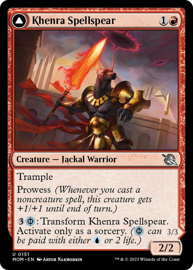 Khenra Spellspear // Gitaxian Spellstalker [March of the Machine] Foil