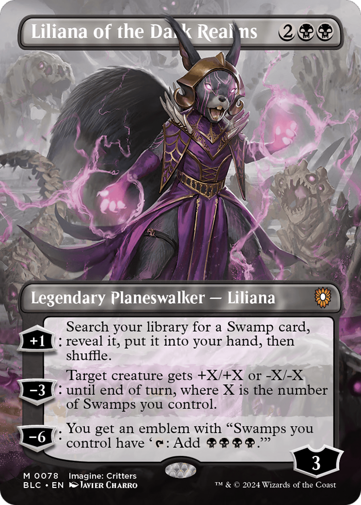 Liliana of the Dark Realms (Borderless) [Bloomburrow Commander] | Silver Goblin