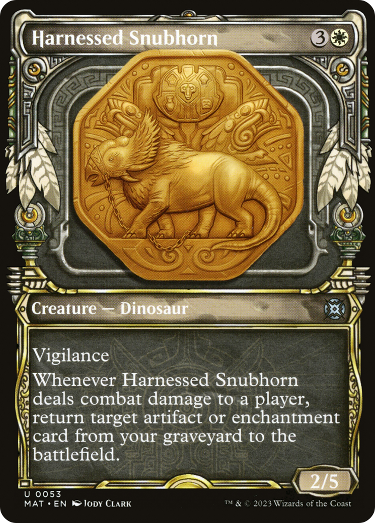 Harnessed Snubhorn (Showcase) [March of the Machine: The Aftermath] Foil