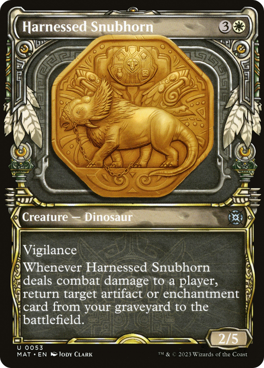 Harnessed Snubhorn (Showcase) [March of the Machine: The Aftermath] Foil