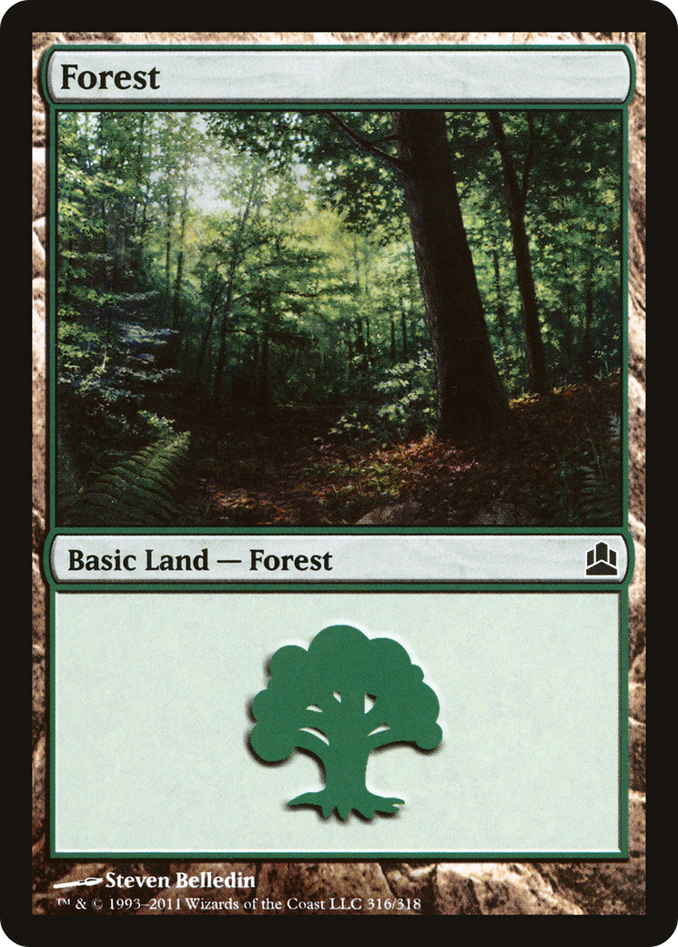 Forest (316) [Commander 2011] | Silver Goblin