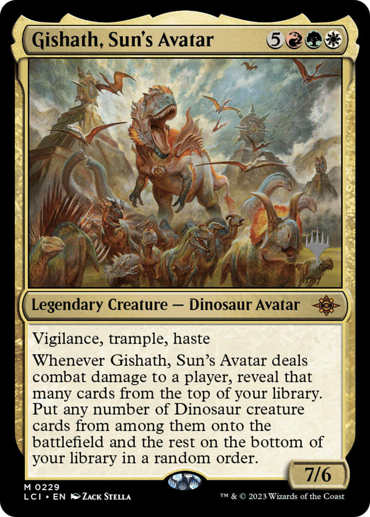 Gishath, Sun's Avatar (Promo Pack) [The Lost Caverns of Ixalan Promos] Foil