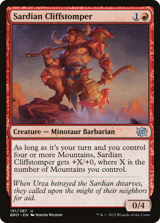 Sardian Cliffstomper [The Brothers' War] Foil