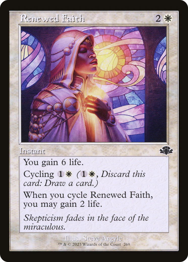 Renewed Faith (Retro) [Dominaria Remastered] | Silver Goblin