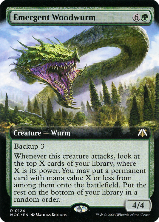 Emergent Woodwurm (Extended Art) [March of the Machine Commander] Foil