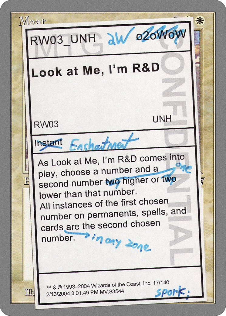 Look at Me, I'm R&D [Unhinged] Foil