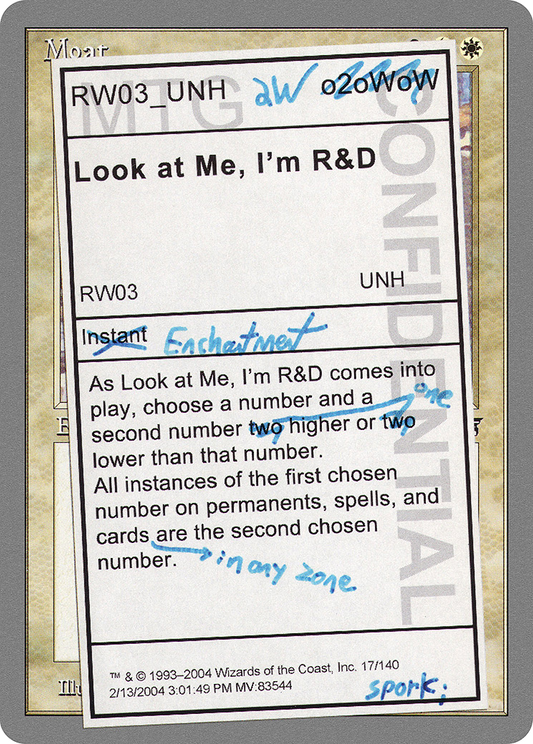 Look at Me, I'm R&D [Unhinged] Foil