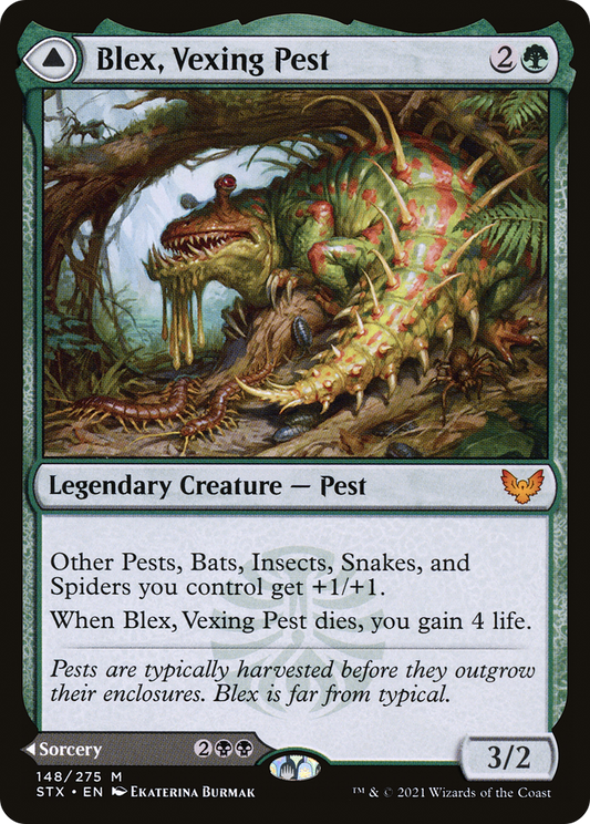 Blex, Vexing Pest // Search for Blex [Strixhaven: School of Mages] Foil