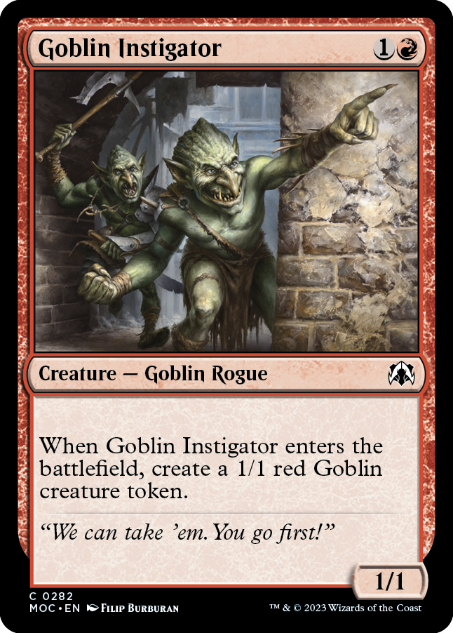 Goblin Instigator [March of the Machine Commander] | Silver Goblin
