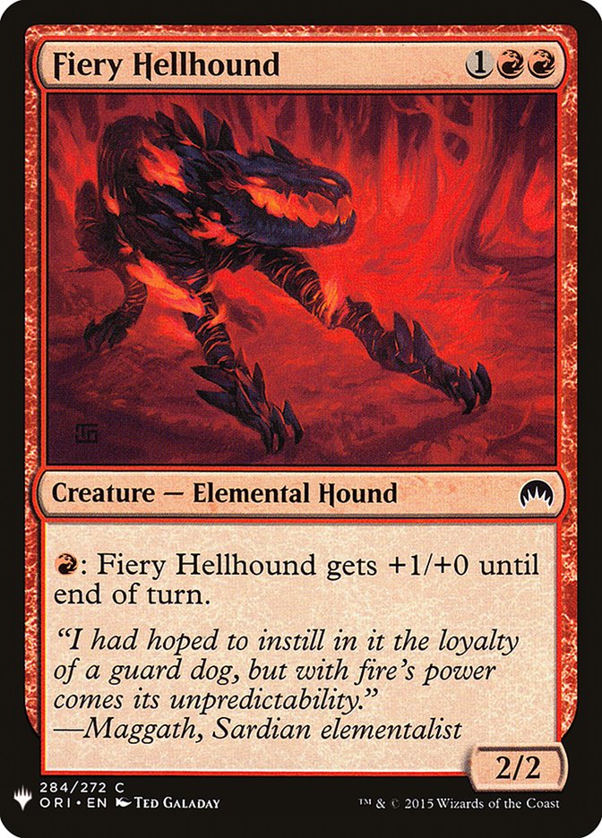 Fiery Hellhound [Mystery Booster] | Silver Goblin