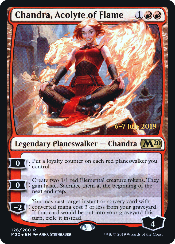 Chandra, Acolyte of Flame [Core Set 2020 Prerelease Promos] | Silver Goblin